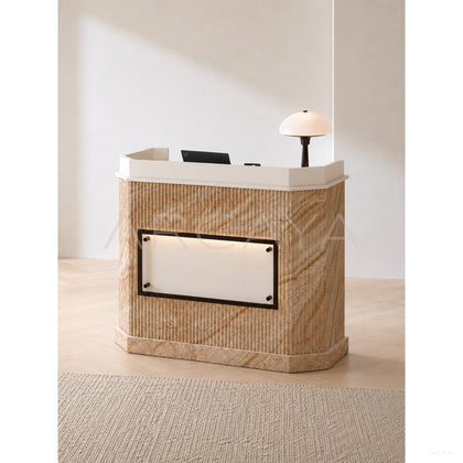 Persian White Jade Reception Desk - scene