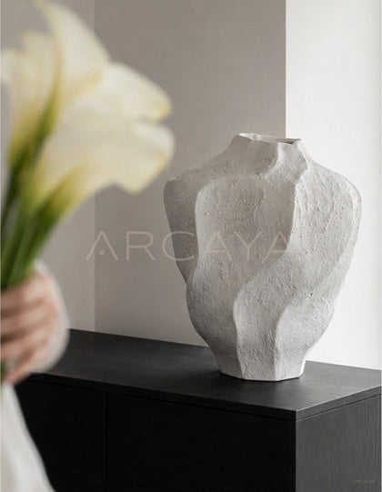 Wabi Sabi Handmade Textured Vase - scene