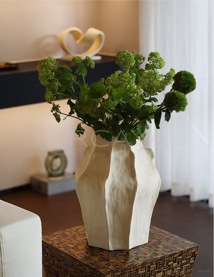 Irregular Sand Texture Wabi Sabi Art Vase - scene