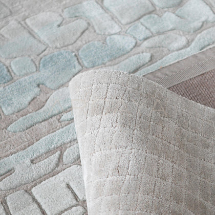 Cool Tone Salt Lake Texture Rug - scene