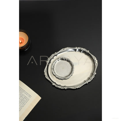Italian Baroque Stainless Steel Dessert Tray - scene