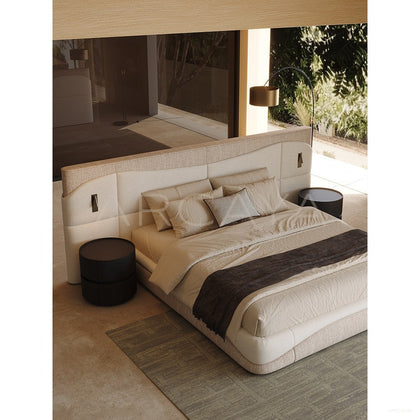 Master Bedroom Wide Headboard Bed - scene