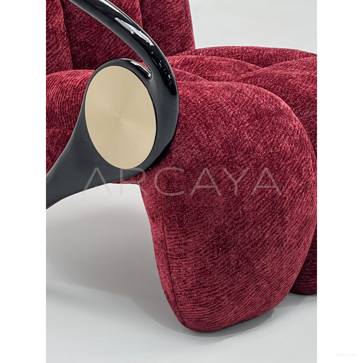 Italian Art Irregular Lounge Chair in detail