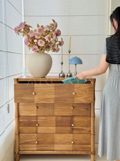 Natural Wood Chest Of Drawers - scene
