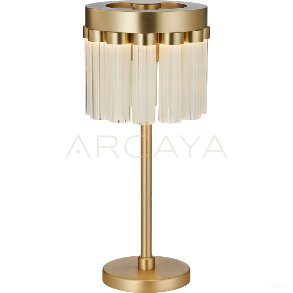 Gold Vertical Crystal Table Lamp 3071 in detail