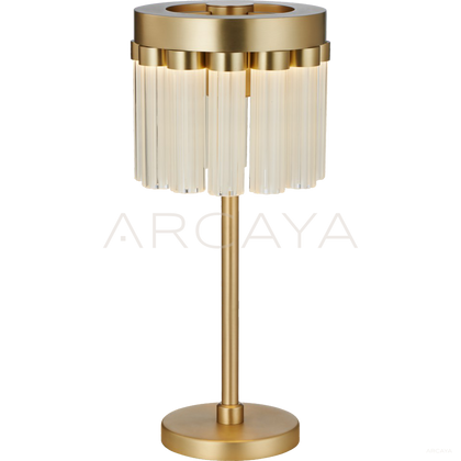 Gold Vertical Crystal Table Lamp 3071 - scene