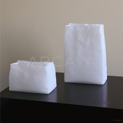 Clear Glass Wide Mouth Vase - main