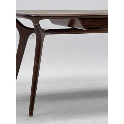 Black Walnut Veneer Mortise Tenon Desk - scene