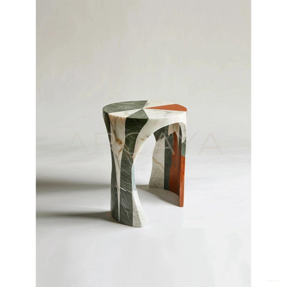 Yeshi Smelted Stone Side Table - scene