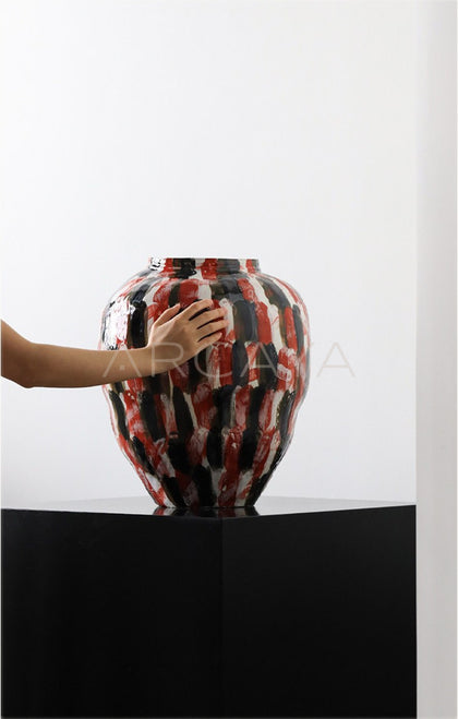 Jingdezhen Large Floor Art Jar Vase - scene