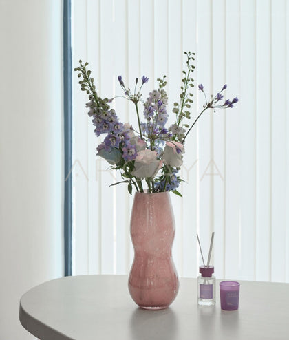 Mid Century Gourd Glass Vase - scene