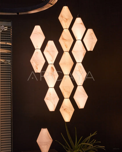 Stone Texture Single Diamond Pendant Light 96367 - scene