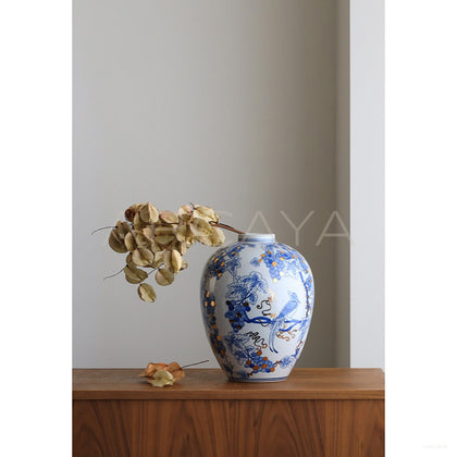 Jingdezhen Blue White Art Vase Entryway - scene