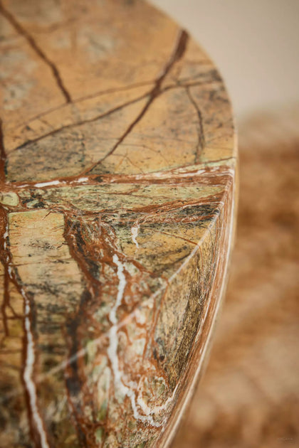 Solid Marble Elegant Side Table - scene