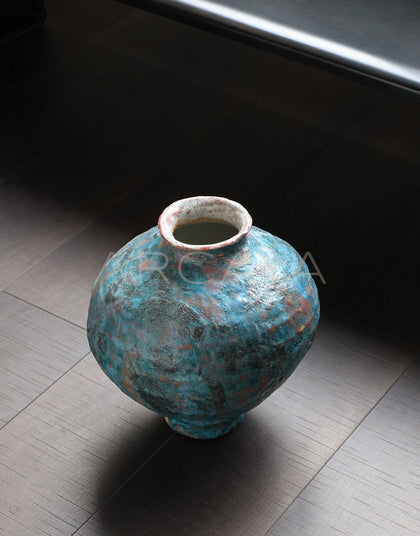 Vintage Wabi Sabi Jingdezhen Tabletop Jar - scene
