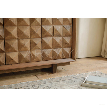 Reclaimed Wood Zoned Storage Cabinet - scene