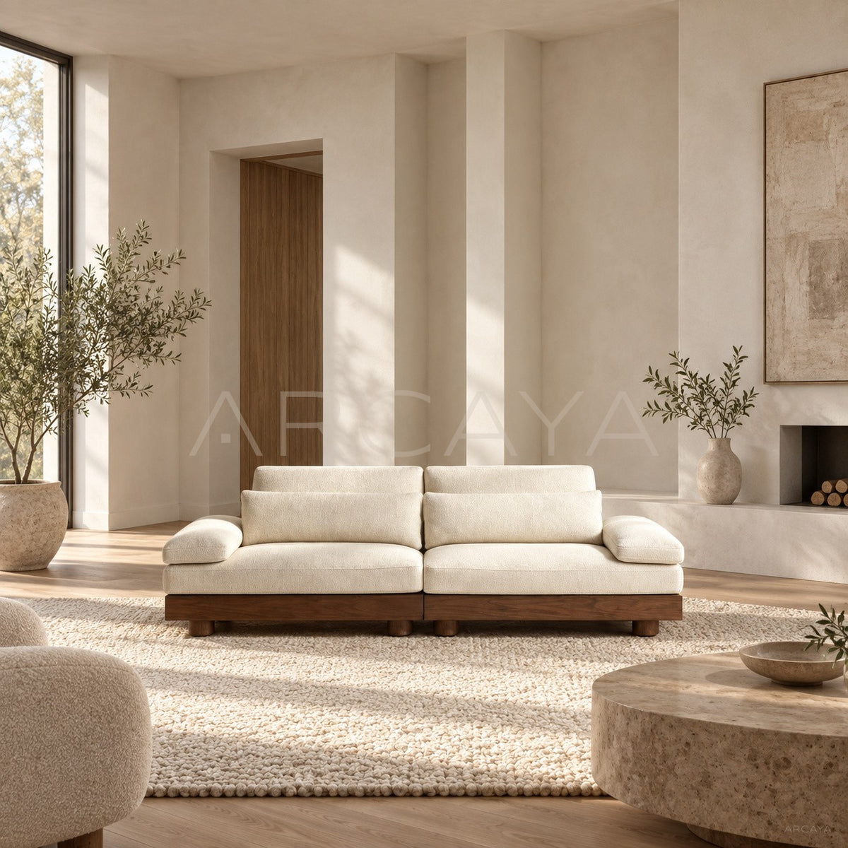 Relaxed Simple Living Room Sofa in detail