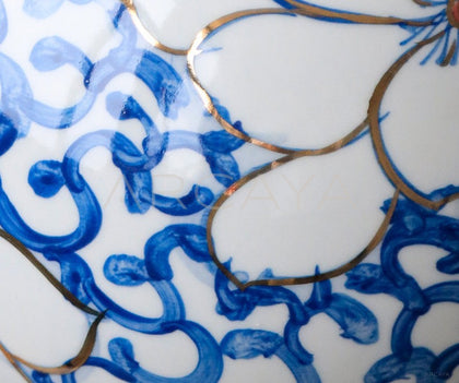 Jingdezhen Blue White Art Vase Living Room - scene