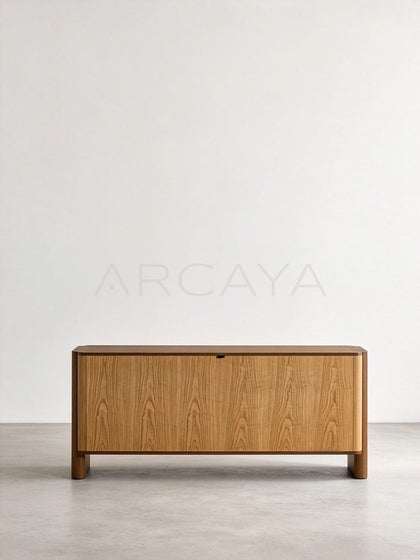 Hand Carved Solid Wood Sideboard - scene