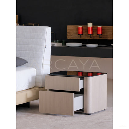 Italian Minimalist Nightstand - scene