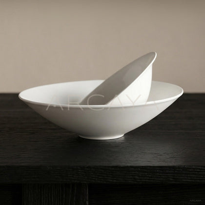 Sunxun Collab White Porcelain Conical Bowl Plate - main