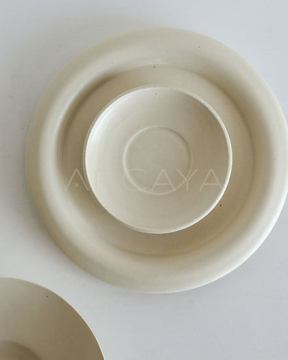 Amu Collab Handmade Ceramic Plate Bowl Set - scene