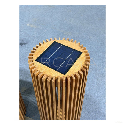 Japanese Teak Outdoor Lantern - scene