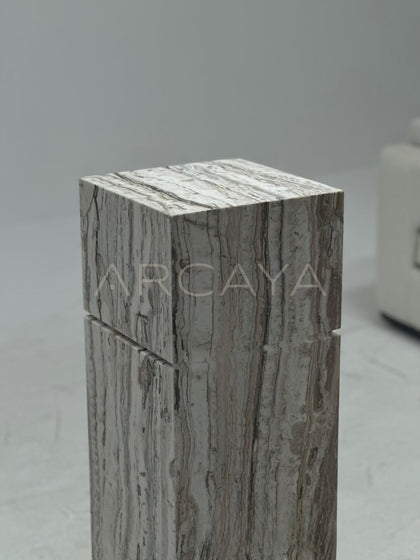Sculptural Stone Pedestal Table - scene