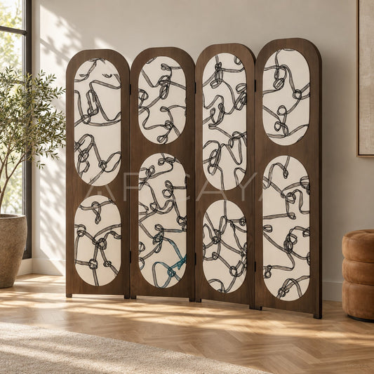 French Folding Screen Living Room Backdrop - main