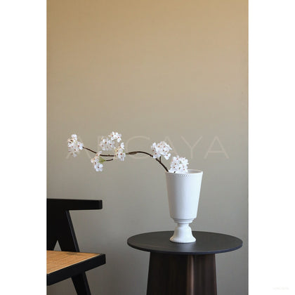 Mid Century White Ceramic Vase - scene