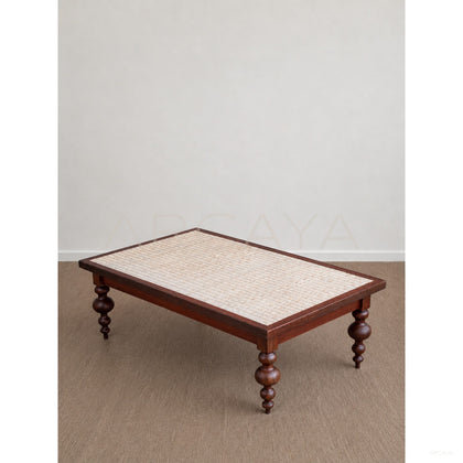 Raffles Concrete Rattan Table - scene
