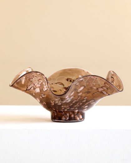 Hand Blown Glass Fruit Bowl - scene