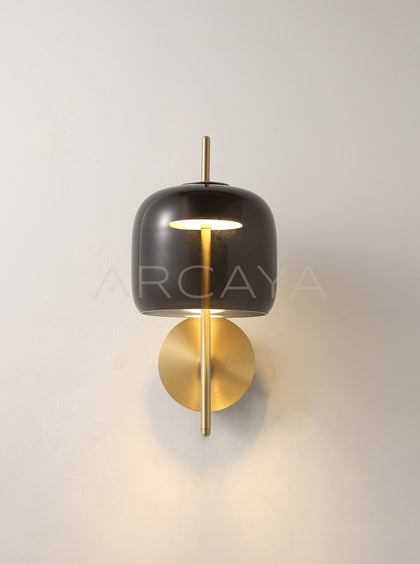 Smoked Glass Bell Wall Light 80532 - scene