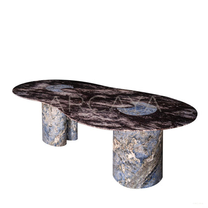 Aston Lan Stone Irregular Long Table - scene