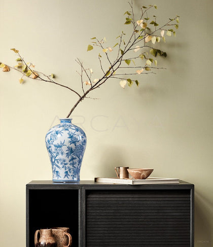 Blue White Porcelain Large Jar Vase - scene