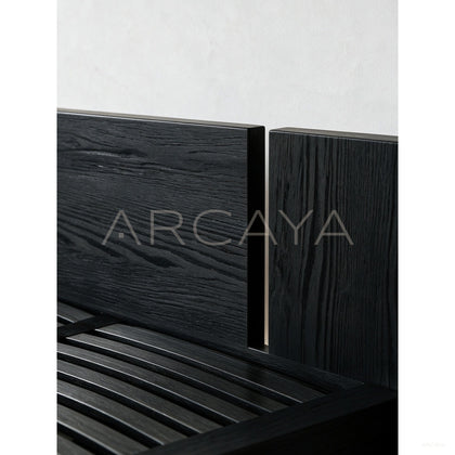 Yamato Minimalist Solid Wood Bed - scene