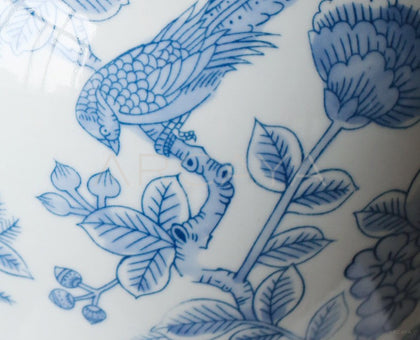 Blue White Porcelain Entryway Jar Vase - scene