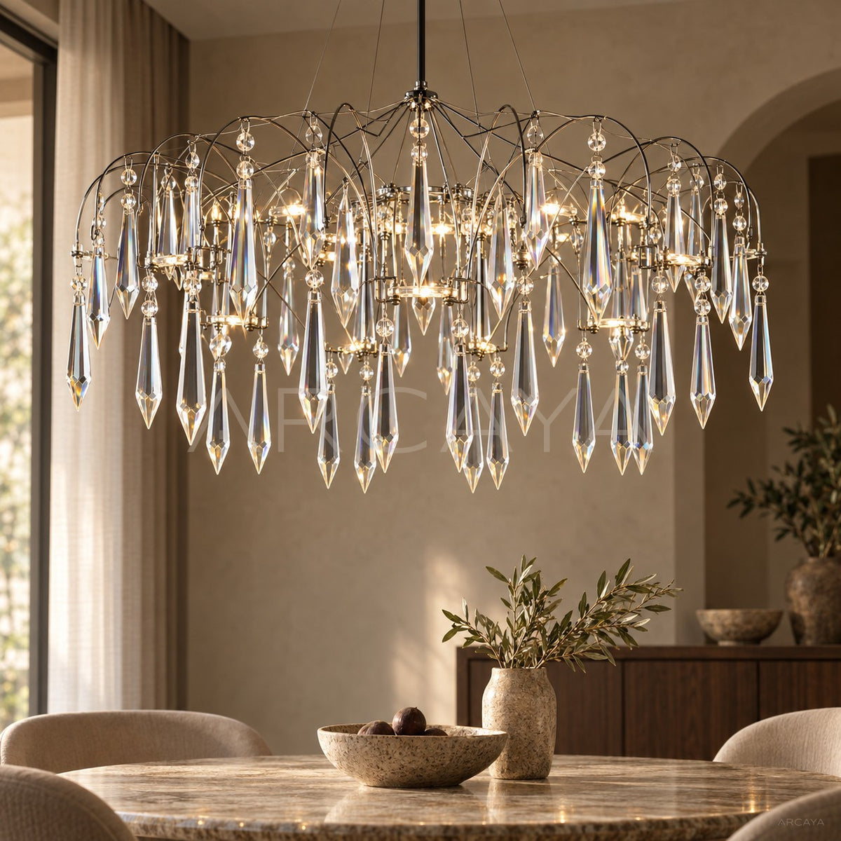 Crystal Chain Web Pendant Light 97244 - main