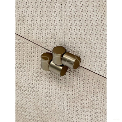 Woven Leather Matte Gold Chest Of Drawers - scene