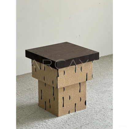 New Year Wood Side Table - scene