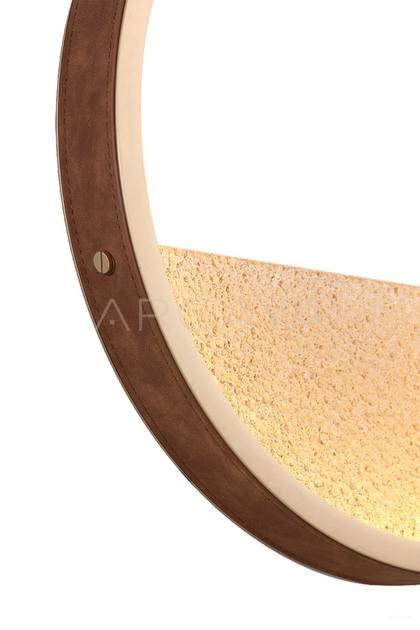 Leather Strap Half Texture Halo Wall Light 95325 - scene