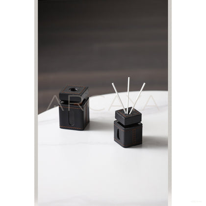 Leather Wrapped Reed Diffuser Bottle - scene