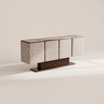 Italian Stone Vertical Stripe Sideboard - main