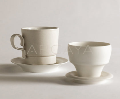 Rongbai Collab Vintage Ceramic Coffee Cup - scene
