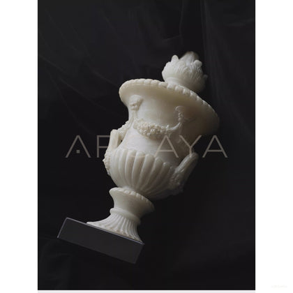 Faux Jade Carved Lidded Jar - scene