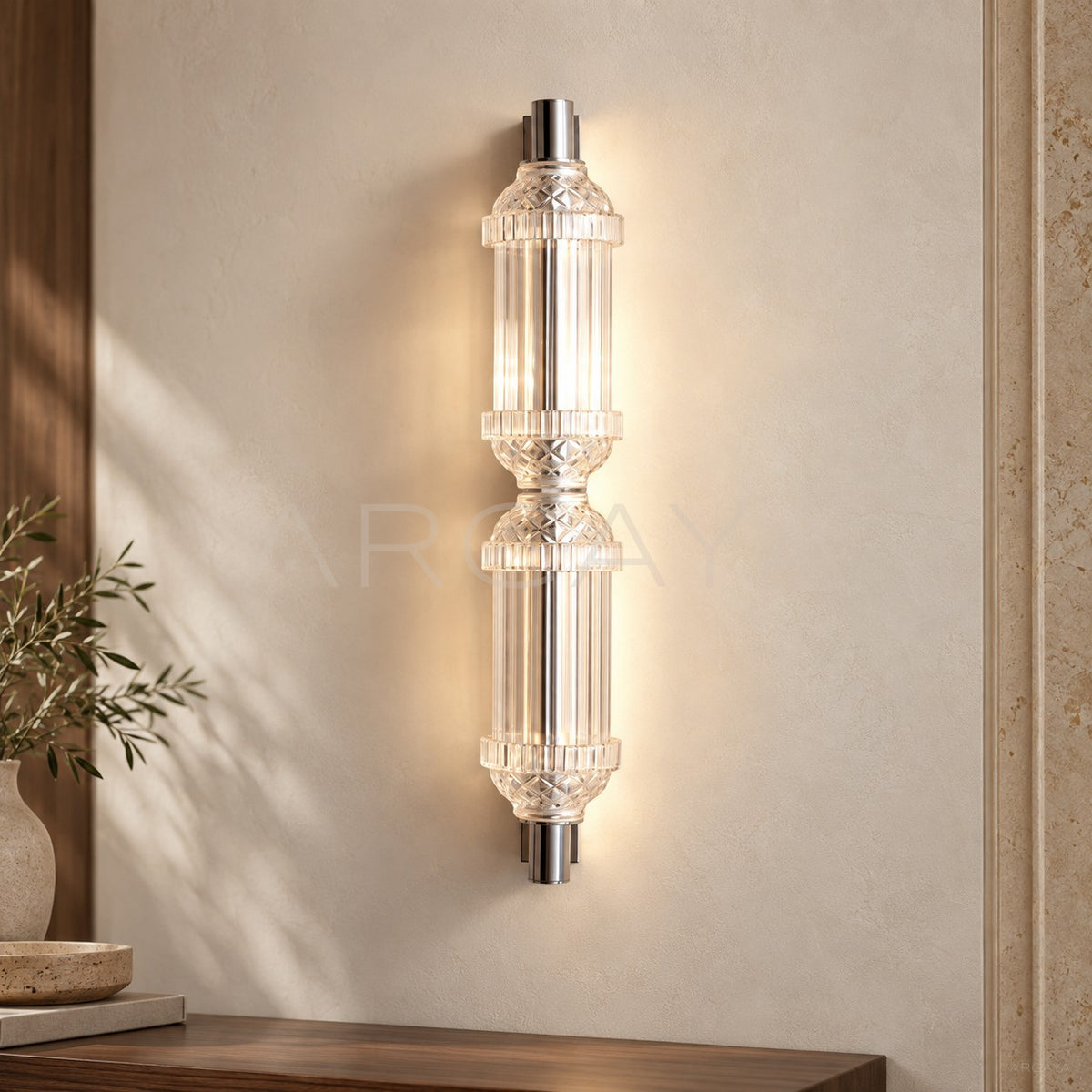 Clear Bamboo Joint Wall Light 96336 - main