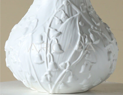 Lily Of The Valley Relief Ceramic Vase - scene