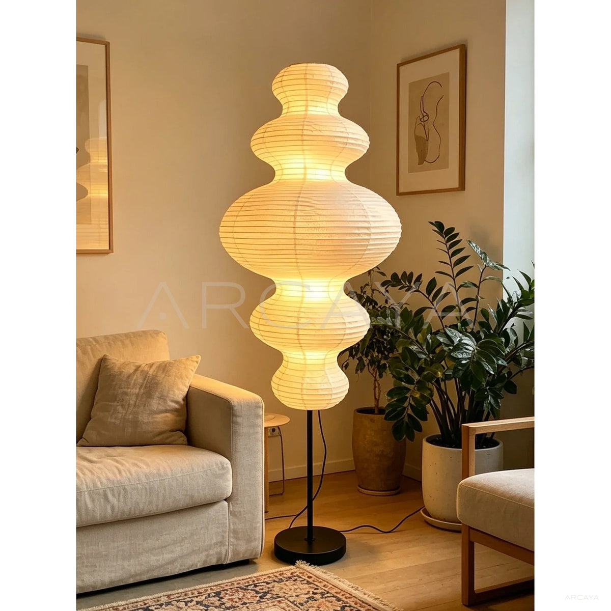 Paper Art Floor Lamp in detail