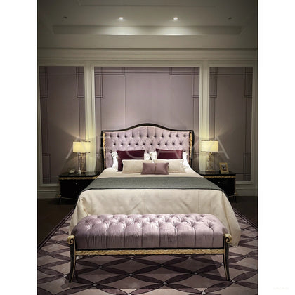 Lyla Elegant Carved Bed - scene