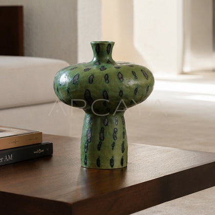 Dadan Green Glaze Ceramic Vase - main